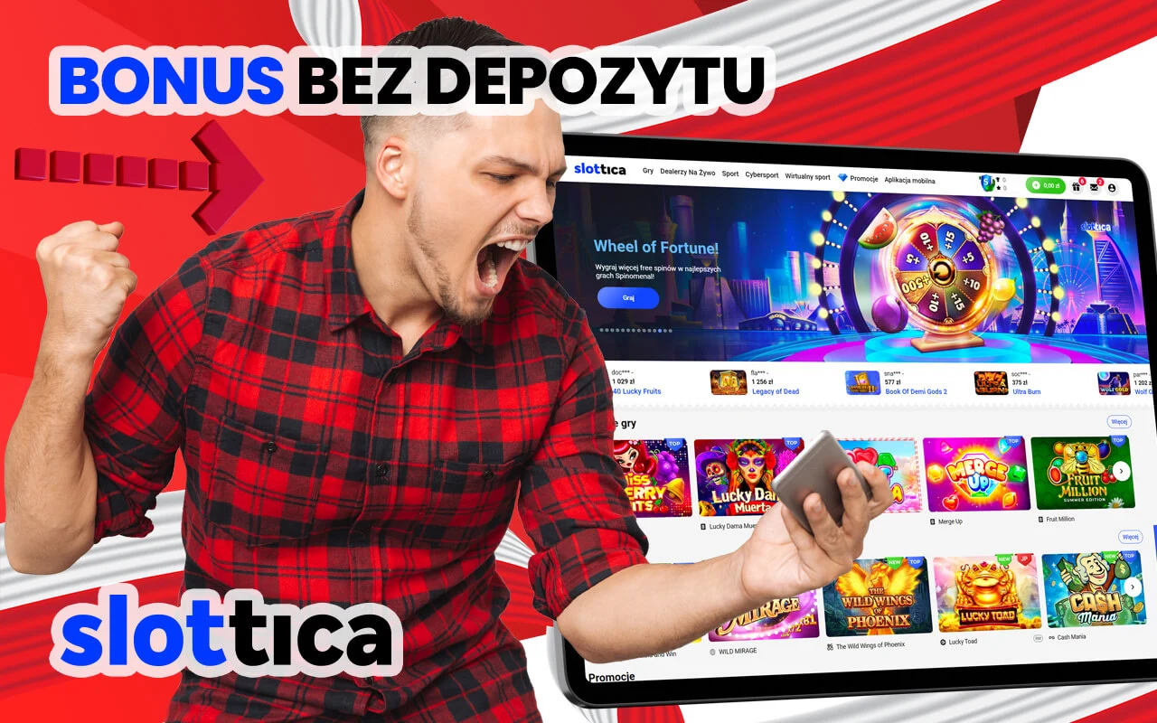 Bonus bez depozytu w Slottica Casino PL, a także inne oferty bonusowe